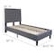 Flash Furniture Roxbury Twin Platform Bed, Light Gray SL-BK5-T-LG-GG - alternate 2